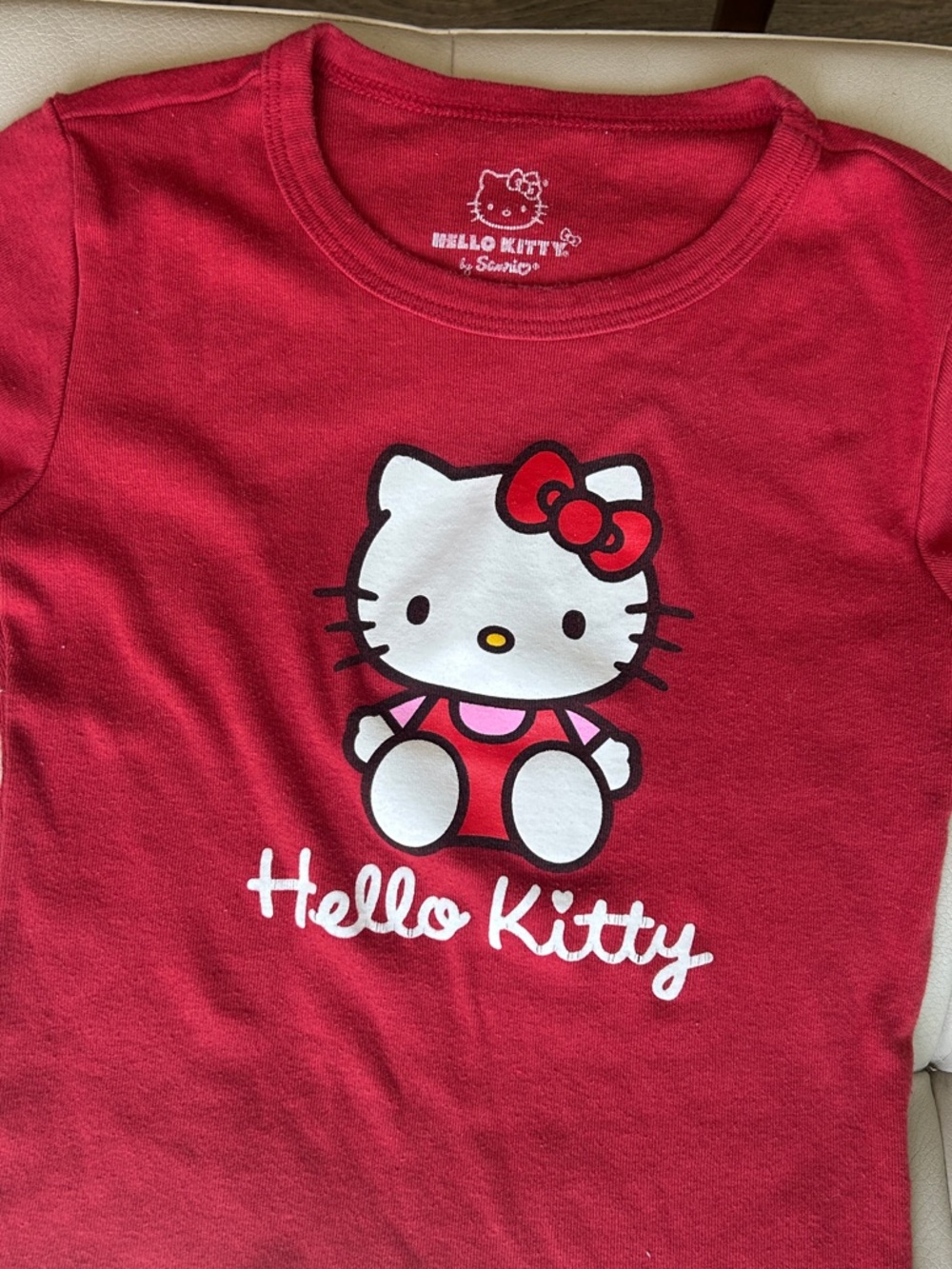 Hello Kitty Red Girls Tee with White Graphic